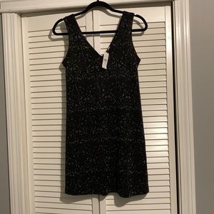 NWT Black Loft Dress with Silver Detail